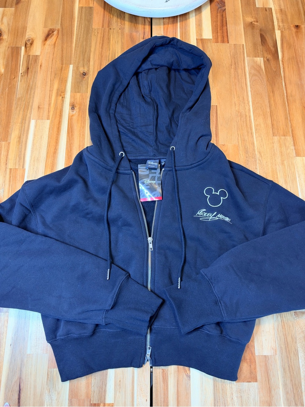 Viral Disney Mickey Mouse Zip-Up Hoodie Navy Size L NWT